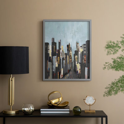 City Beat Framed Print - Solid Wood