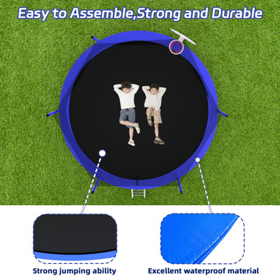 15 FT Recreational Trampoline for Kids with Basketball Hoop,Ladder,Balance Bar