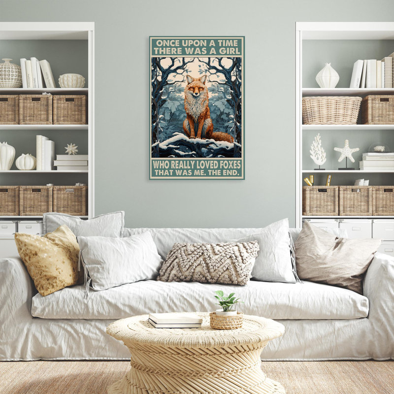 «Who Really Loved Foxes 1», impression rectangulaire sur toile, 1 pièce, H 36 po x l 24 po x P 1,25 po