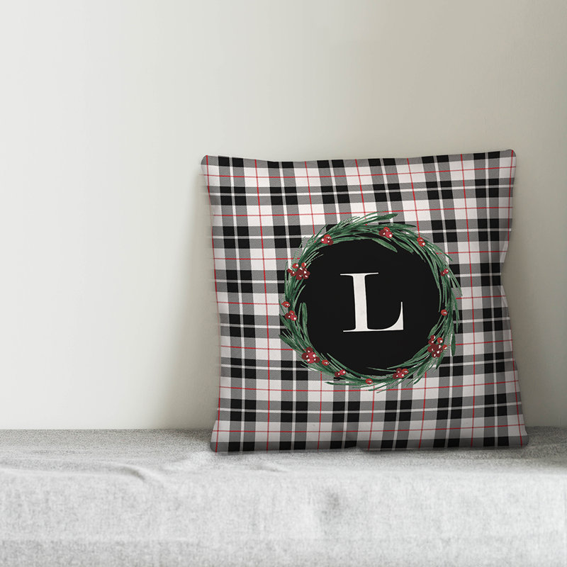 Checkered Throw Pillow, L