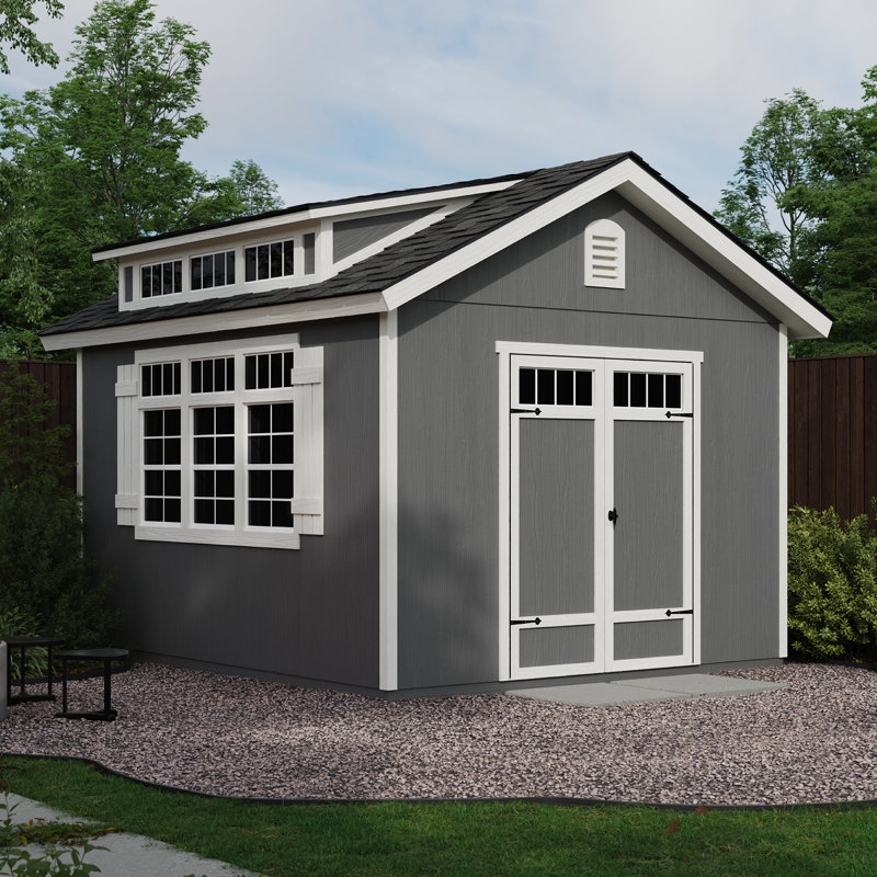 Windemere Wood Storage Shed 10 ft. W x 12 ft. D (Professional Installation Available), No