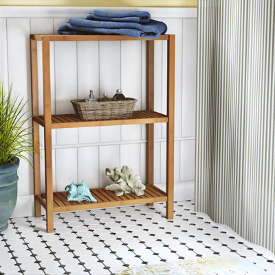 Apfelstadt Solid Wood Freestanding Bathroom Shelves