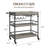Serving Bar Cart for Home with Wine Rack & Glass Holders, Drink Trolley On Wheels-2061037896