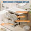 Meuble-lavabo mural moderne 30 po avec lavabo, meuble-lavabo mural moderne avec plateau en céramique et 2 tiroirs, gris-123518483-123518486