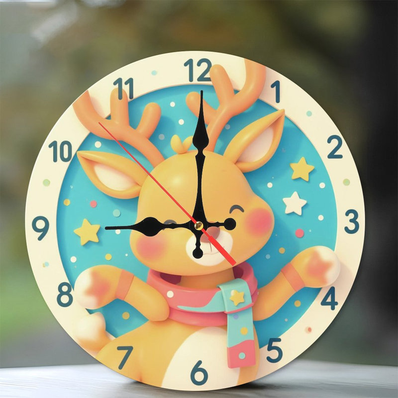 Horloge-cadran-houx-arcs-bougies