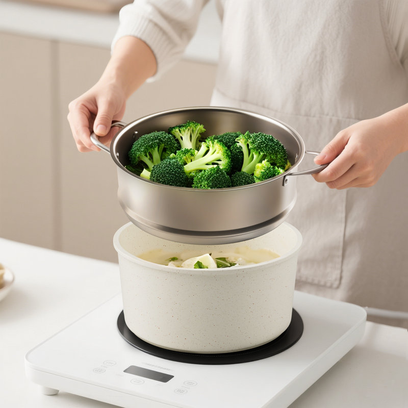 Ensemble de batterie de cuisine 11 pièces, Beige