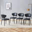 La chaise de salle à manger minimaliste et ergonomique, avec un dossier incurvé pour une conception confortable, libère une nouvelle position assise confortable et minimaliste. Un paquet de 4.-1288966945