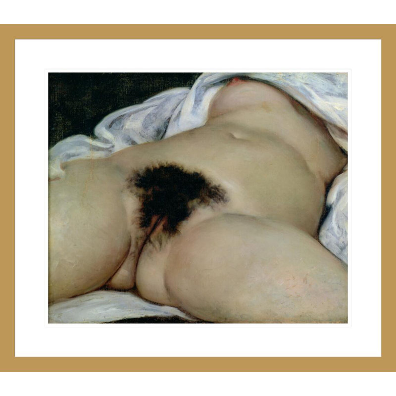 «The Origin of the World» par Gustave Courbet, impression giclée encadrée, H 23,5 po x l 26,82 po