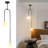 Modern Milk Glass Pendant Light 2 Light Mid Century Chandelier Small Glass Globe Black Pendant Lights for Kitchen Island Bedroom Dining (1 Pack)-1078139201