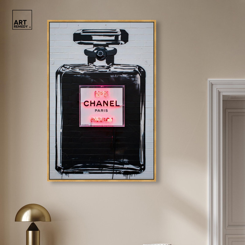 «Parisian Perfume II», art mural sur toile par Art Remedy, Cadre doré, H 46 po x l 31 po
