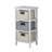Orford Fully Assembled 3 Woven Drawer Chest Storage Unit - White