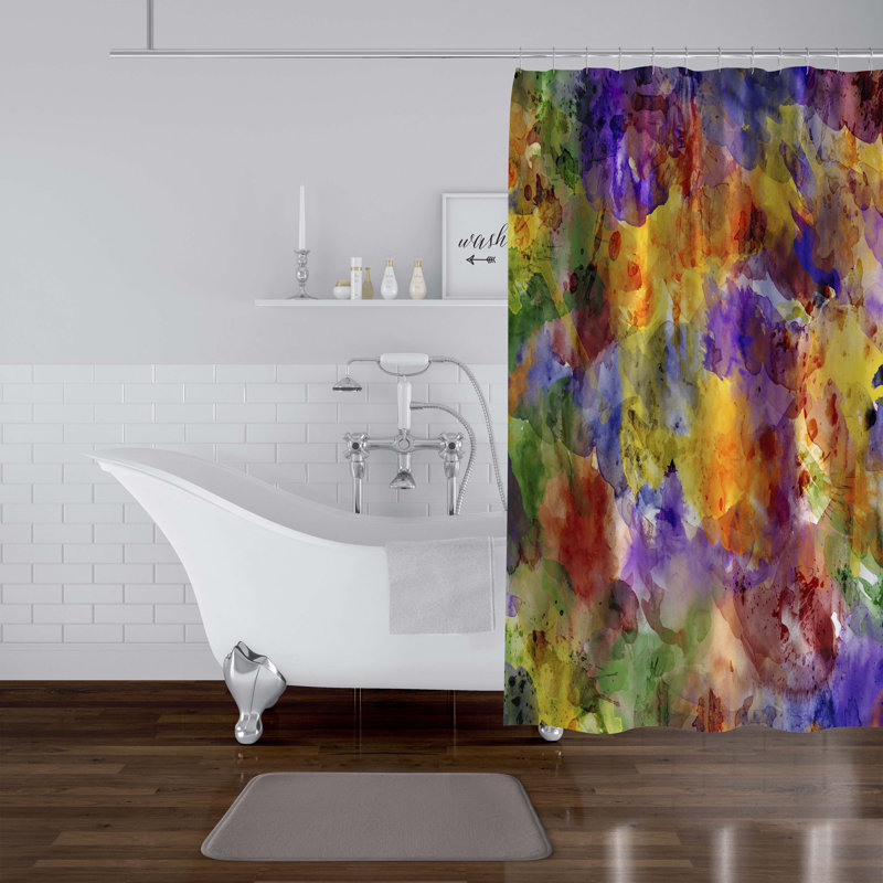 Elings Abstract Shower Curtain, 90" H x 70" W