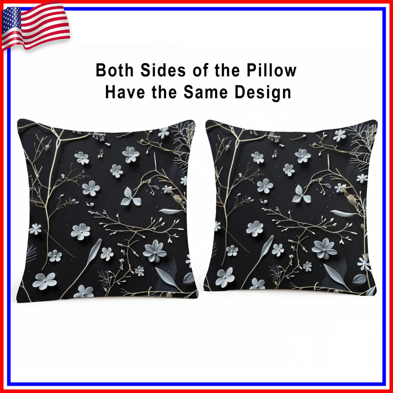 Coussin Floral, 26 x 26 inches