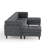 6 - Piece Upholstered Gray Tufted Corduroy Modular Sectional with Pillow Back and Two Removable Flip-Tray Top Storage Ottoman-1545839909