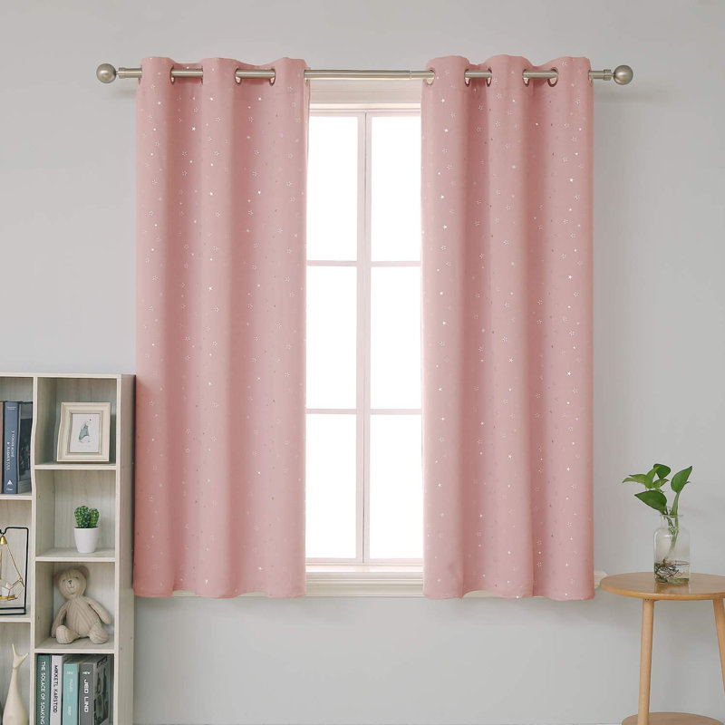 Rideaux occultant et isolant à pois Valirie, 42" W x 62" L, Turquoise