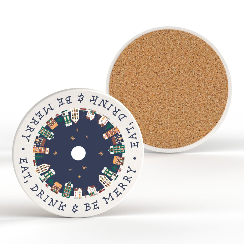 Carley Ceramic Round 1 Piece Coaster