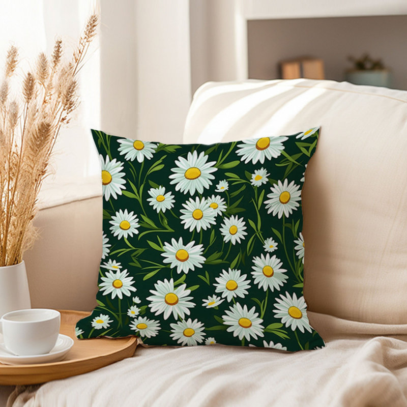 Floral Daisy Flowers XVI Modern, 18" H x 18" W