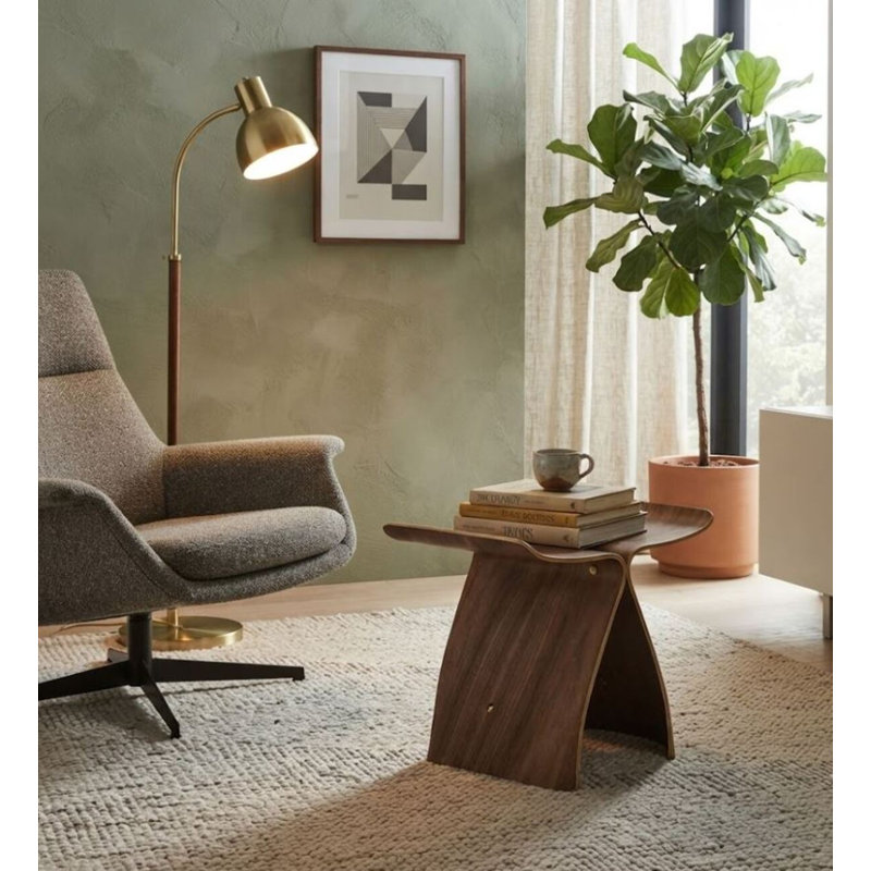 Solid + Manufactured Wood Accent Stool