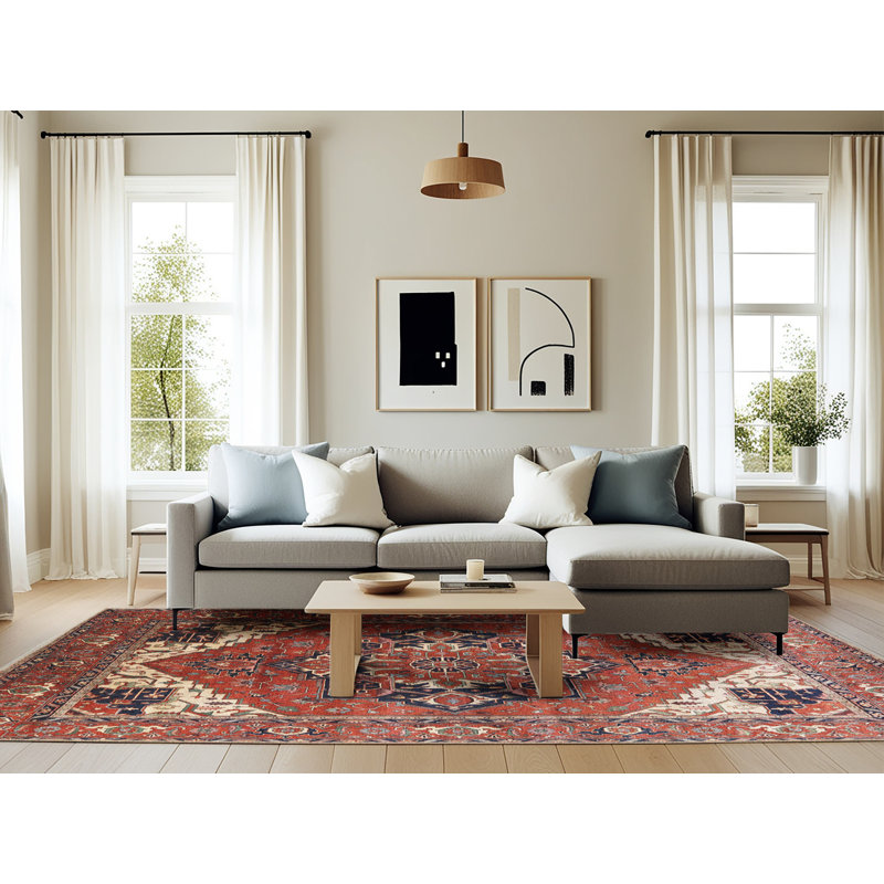 Oriental Indoor Rug, Rectangle 6' x 9'