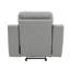 Fauteuil inclinable en cuir gris avec base lombaire en acier inoxydable Global United