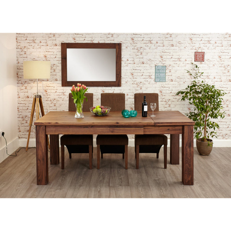 Arrighetto Extendable Walnut Solid Wood Dining Table