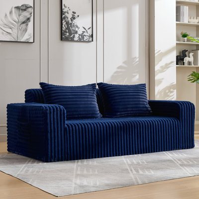 Canapé-lit Boneless de 76 po avec canapé-lit Boneless avec 2 coussins Modern Cloud Couch