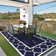 Reversible Blue & White Geometric Waterproof Outdoor Mat