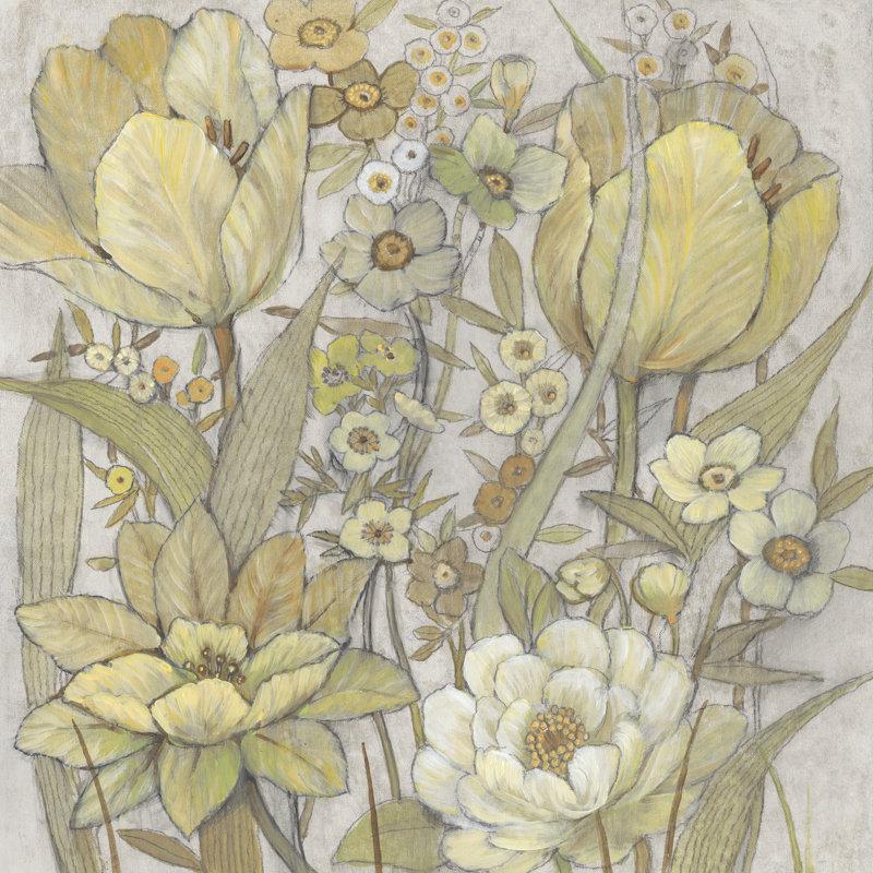 Mix Floral I by Tim OToole - Wrapped Canvas Painting, 91cm H x 91cm W