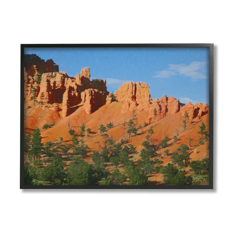«Desert Canyon Valley Slope» par Lauren Rader - impression, Giclée encadrée noir minuit, H 11 po x l 14 po x P 1,5 po