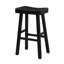 Ensemble de tabourets traditionnels en bois massif de 2 pièces, siège contour noir H 29 po-1432700257-1432700259