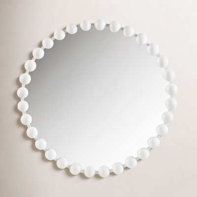 Marlowe Beaded Round Wall Mirror