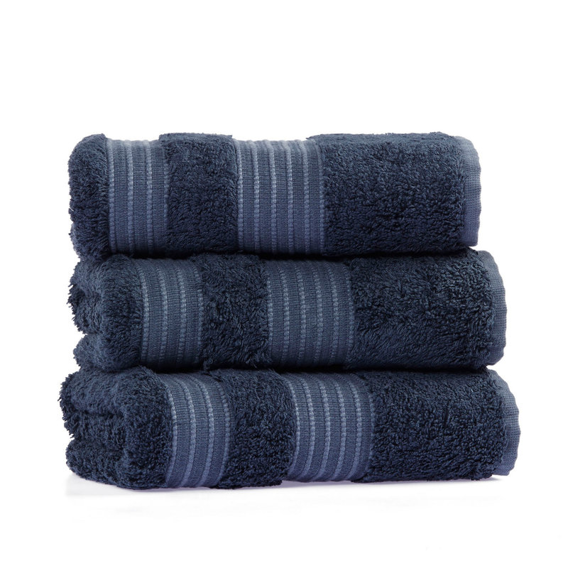 Plush Bath Towel, Dark Blue