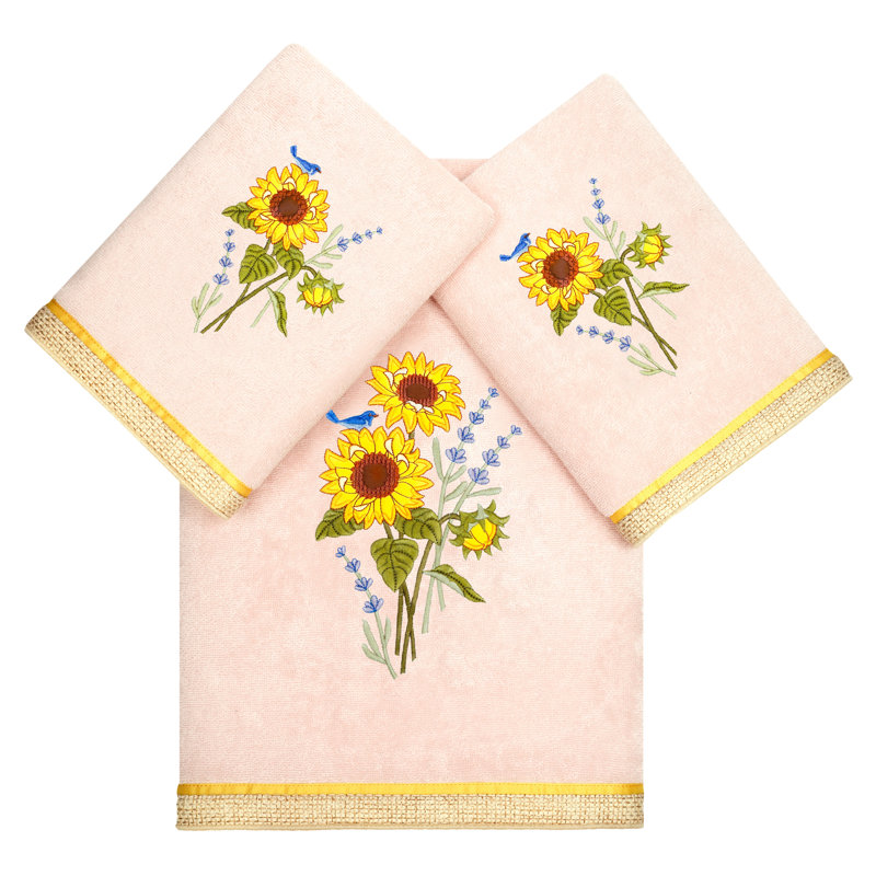  Ensemble de 3 essuie-mains 100% coton 3 pièces, Rougir