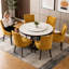 Ensemble de 6 chaises d'appoint de cuisine en bois massif avec garniture cloutée et support pour haut dossier Farmhouse, capacité de poids de 350 lb-1373291187-1590159146