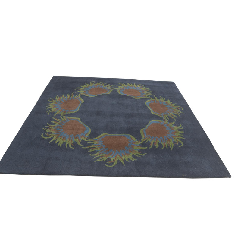 Tapis carré bleu marine Palombo