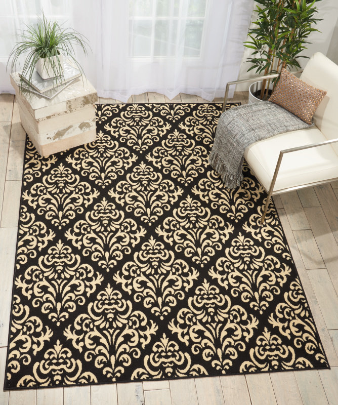 Florissant Floral Indoor Rug, Rectangle 5'3" x 7'3"