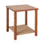 Table d'appoint carrée en bois d'acacia et jute