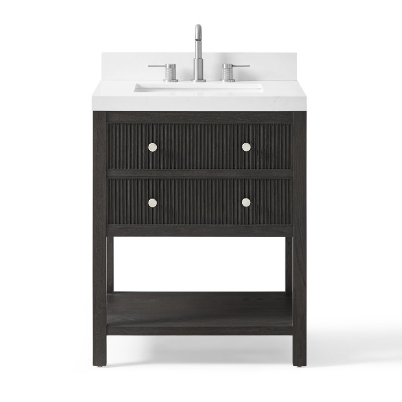  Rollins Bathroom Vanity, Noir obsidienne, 28"