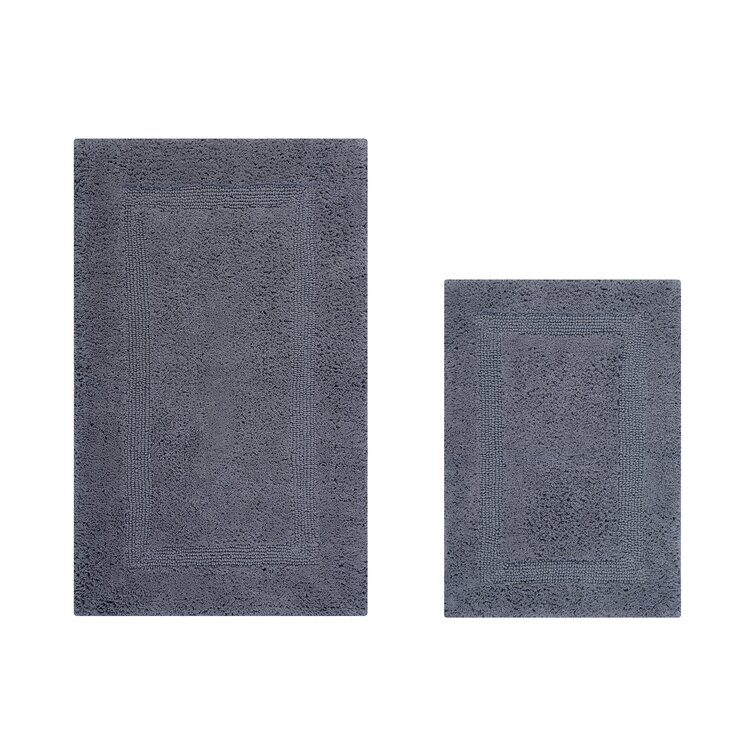 Reversible Cotton Bath Rug, Absorbent Mat