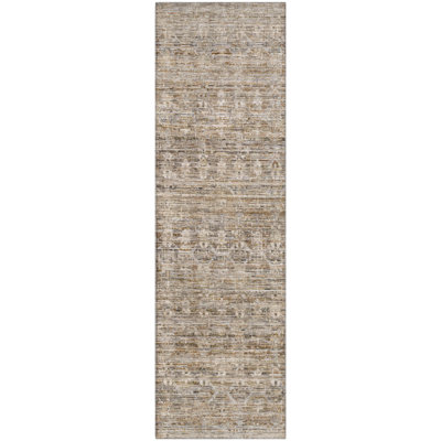 Premium Machine Washable Lubbers AMF1746 Stripe Rug