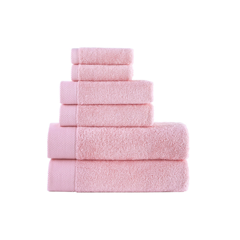 Signature Brooks Brothers, Rose, 6 Piece Towel Set