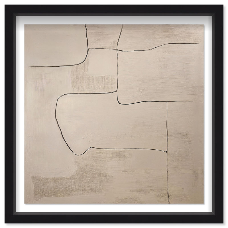 Oliver Gal Tawny Textures Abstract - Luxury Shadowbox Framed Wall Art, 25.5" H x 25.5" W, Black
