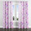 Rideaux de fenêtre Modern - Rideau à œillets rose et mauve à motif abstrait - 1 panneau-1305383018-1305383023