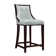 Upholstered Counter Stool with Solid Wood Frame