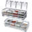 2 Set Acrylic Seasoning Organizer Box 8 Pcs Clear Seasoning Rack Spice Pots Condiments Containers With Lids And Spoons Storage Container Spice Jar For Salt Sugar Cruet Kitchen Cooking Organizer