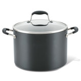 Anolon Advanced Home Hard-Anodized Nonstick 10-Quart Open Stockpot, Onyx