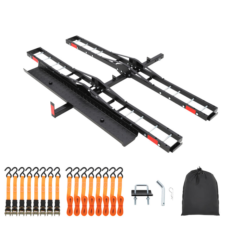 Dual Motorcycle Hitch Carrier, Hitch Motorcycle Carrier With Ramp
