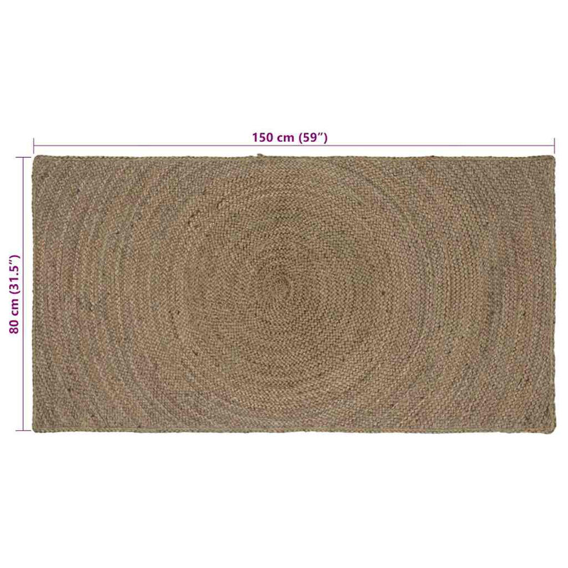 Solid Colour Standard Area Rug, Rectangle 80 x 150cm