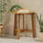 Outdoor Half-Round Folding Acacia Wood Bistro Table, Natural-959277429