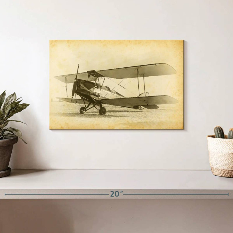 Croquis d'avion Mehar Vintage, H 8 po x l 12 po